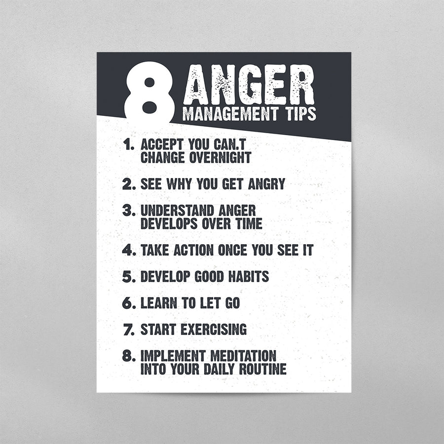 Tips For Anger Management Anger Management Poster