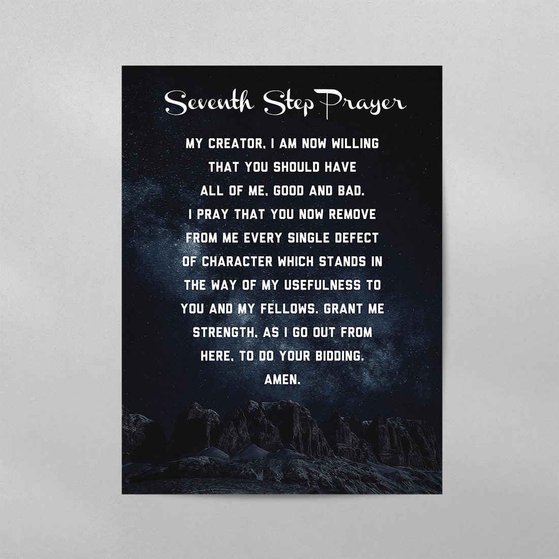 Seventh (7th) Step Prayer