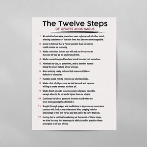 The 12 Steps of Opiates Anonymous