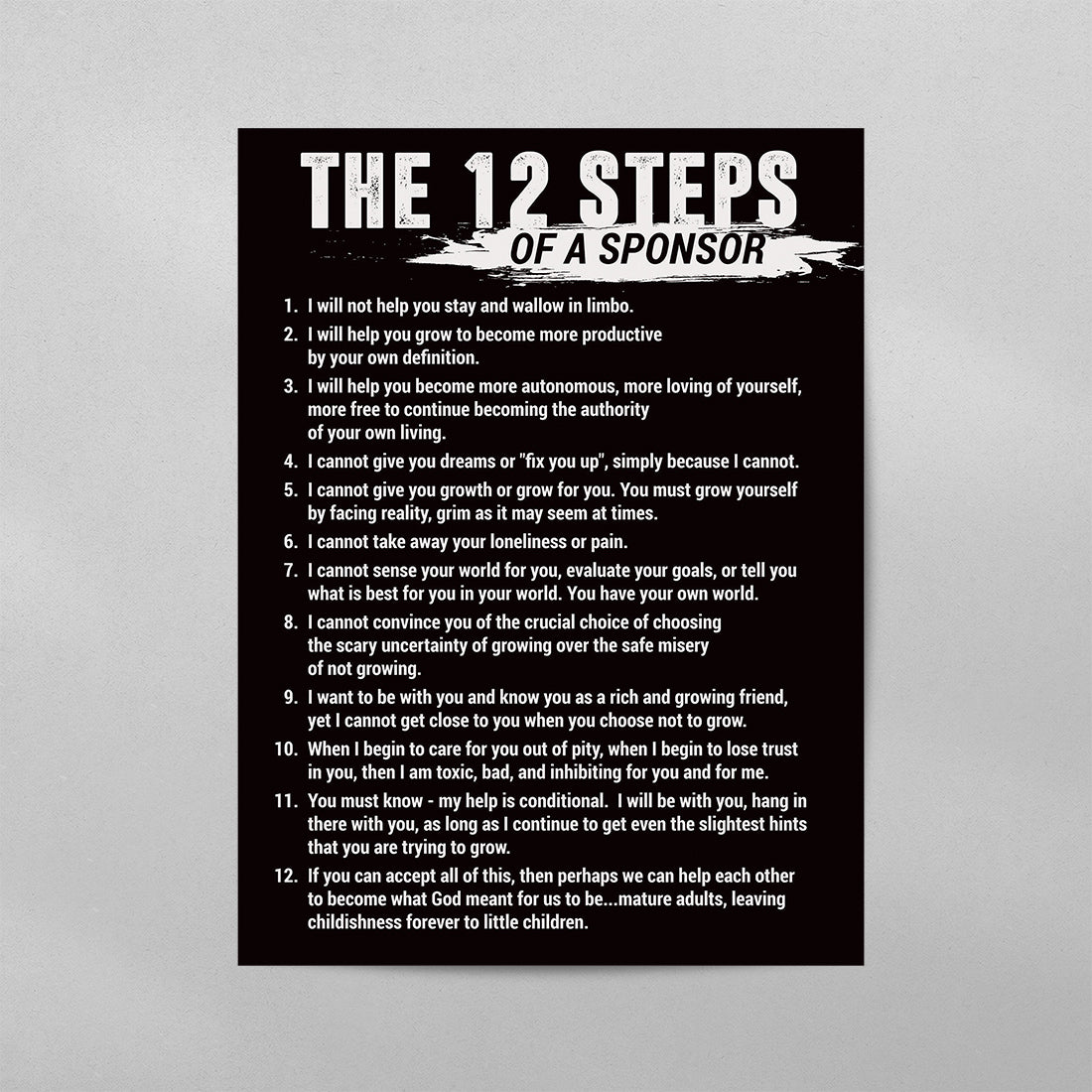 The 12 Steps of a Sponsor