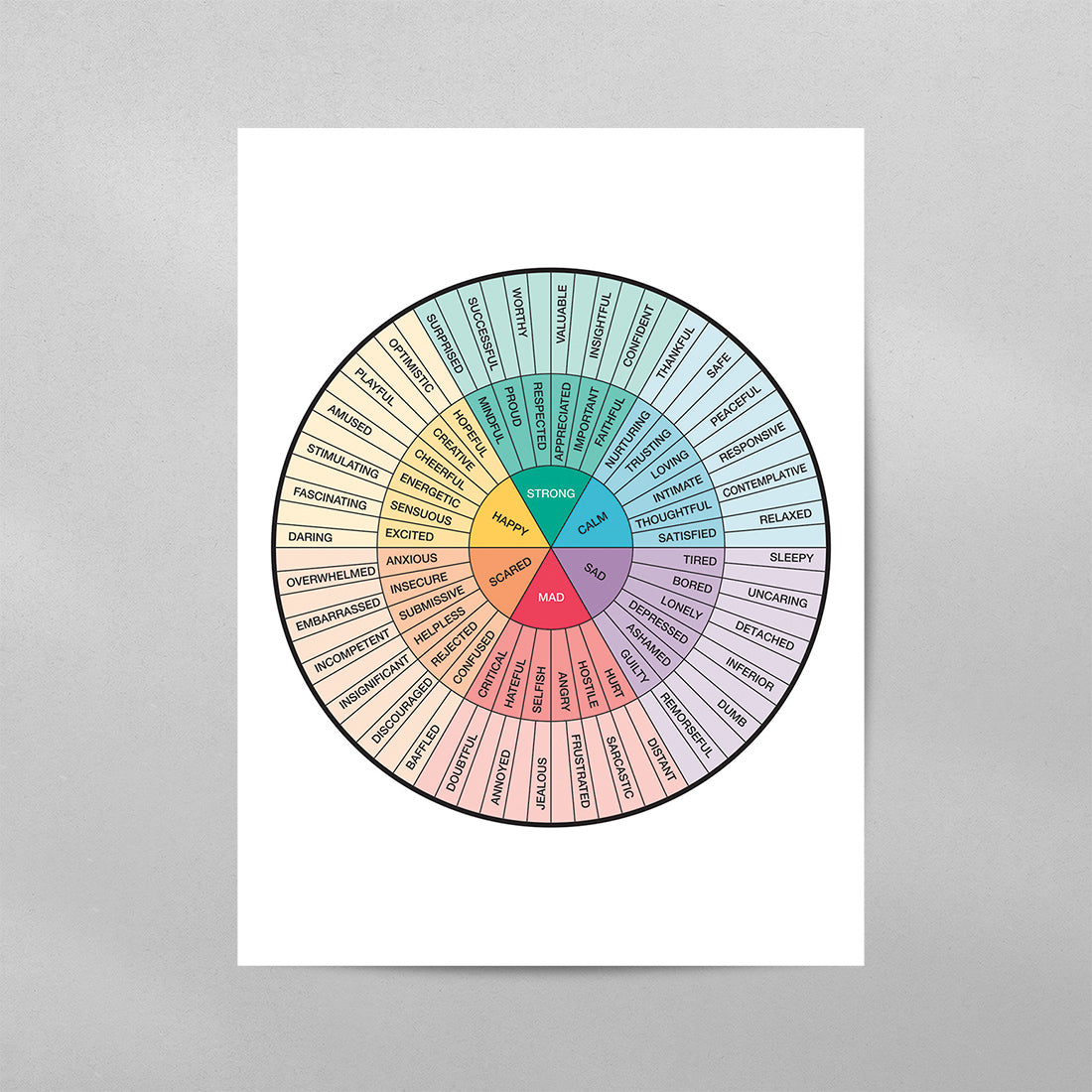 Emotions Wheel Chart