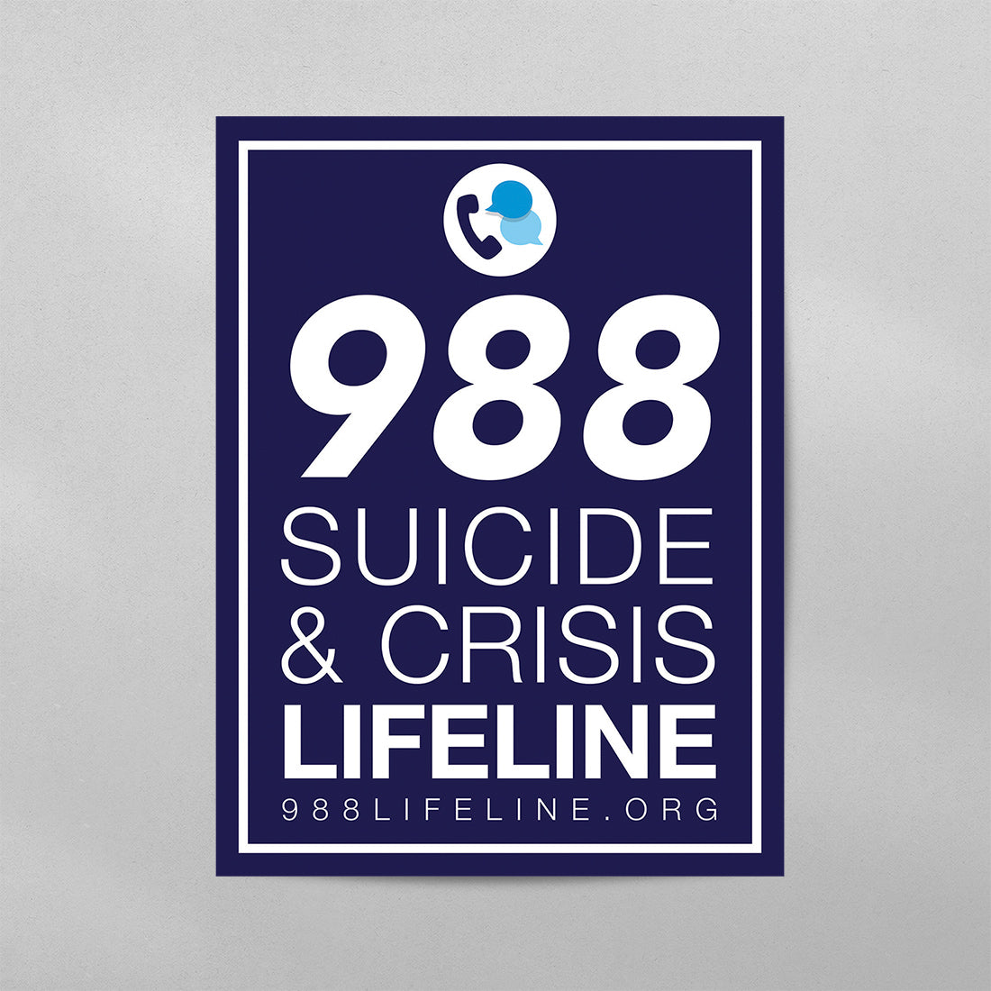 988 Suicide & Crisis Lifeline Poster