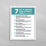 7 Tips to Improve Your Toddler's Speech Poster