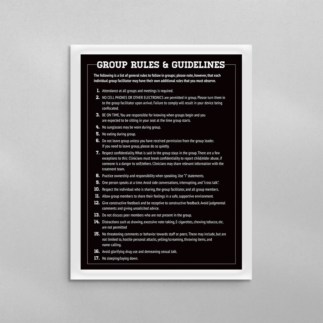 Group Rules and Guidelines