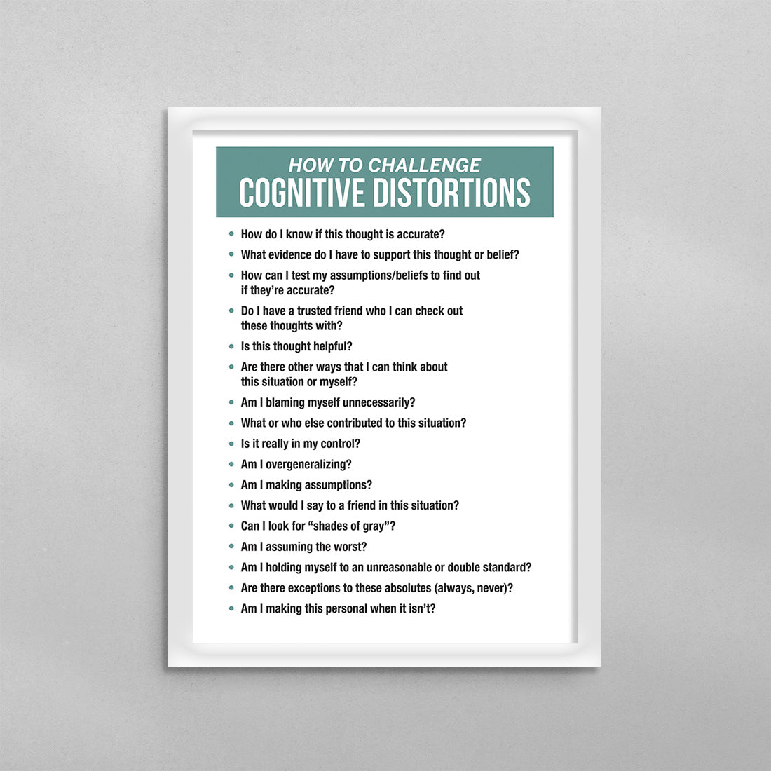 How To Challenge Cognitive Distortions CBT