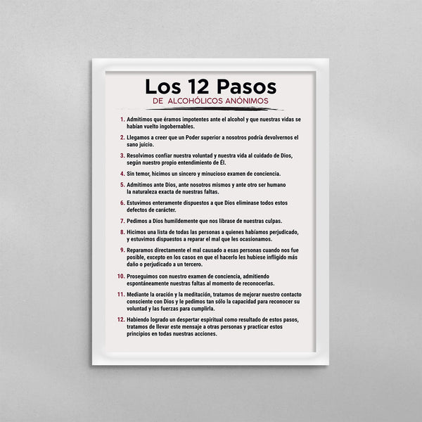 SPANISH 12 Steps of Alcoholicos Anonymous