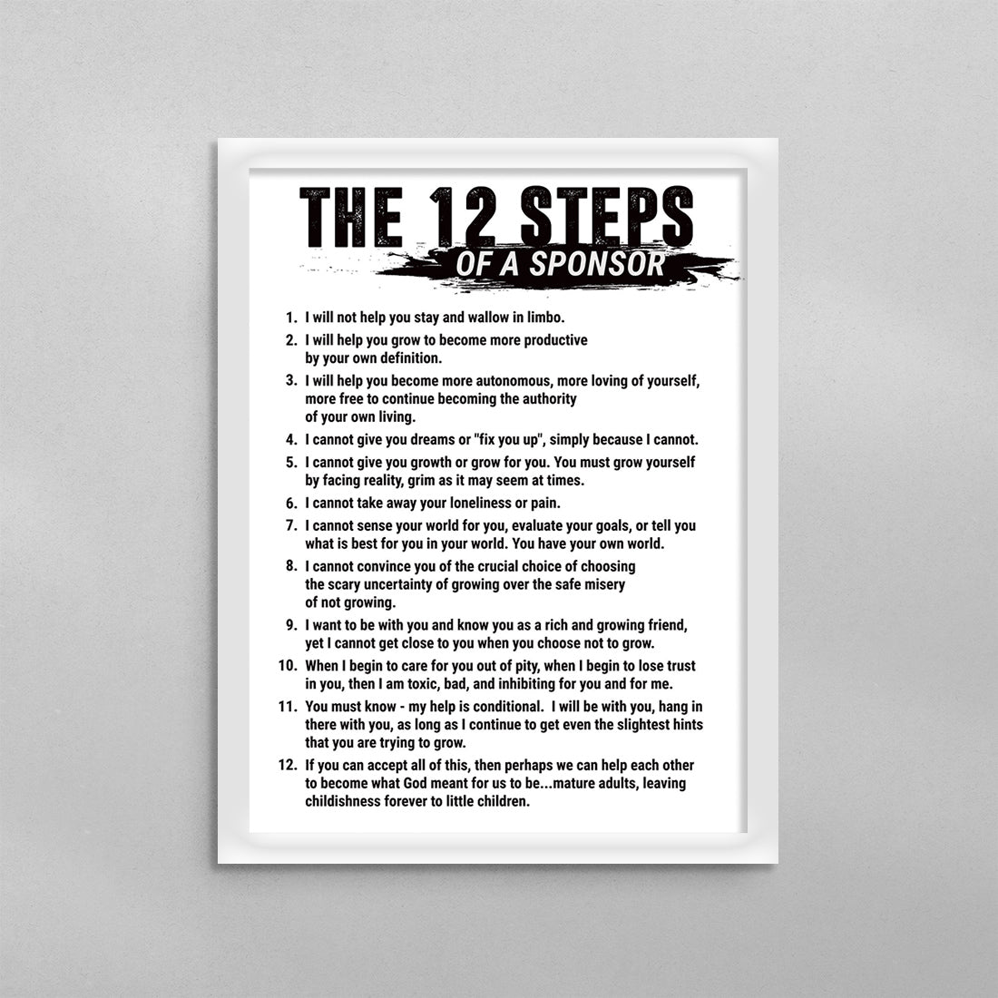 The 12 Steps of a Sponsor