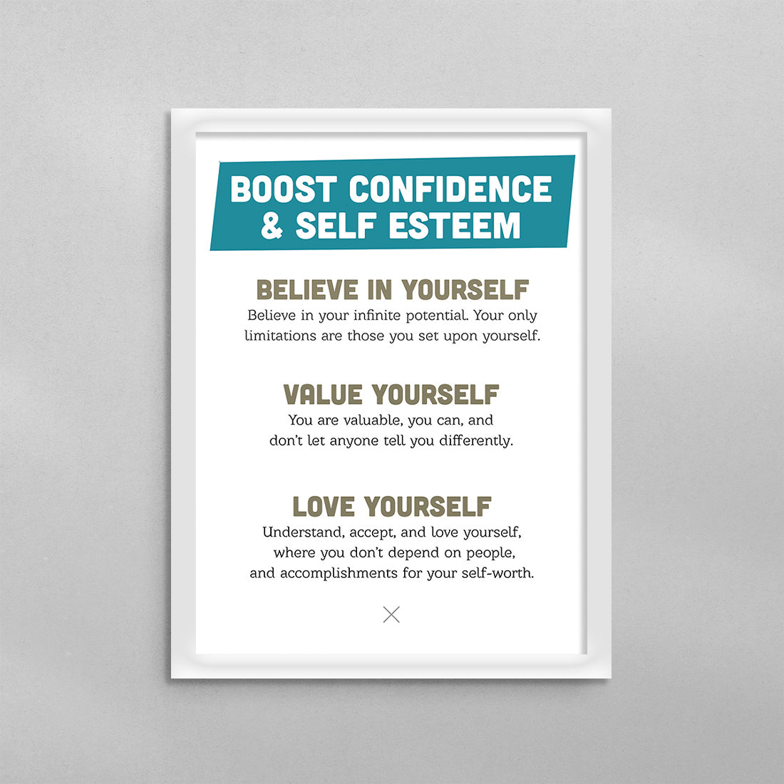 Boost Self Confidence & Self Esteem Poster
