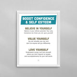 Boost Self Confidence & Self Esteem Poster