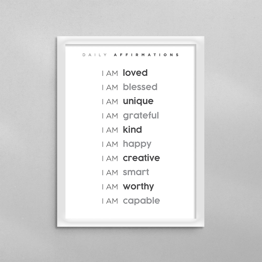 Daily Affirmations Poster