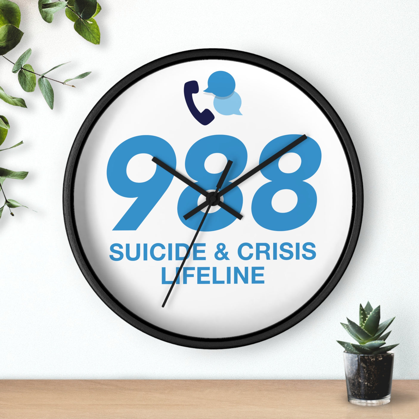 988 Suicide & Crisis Lifeline Clock