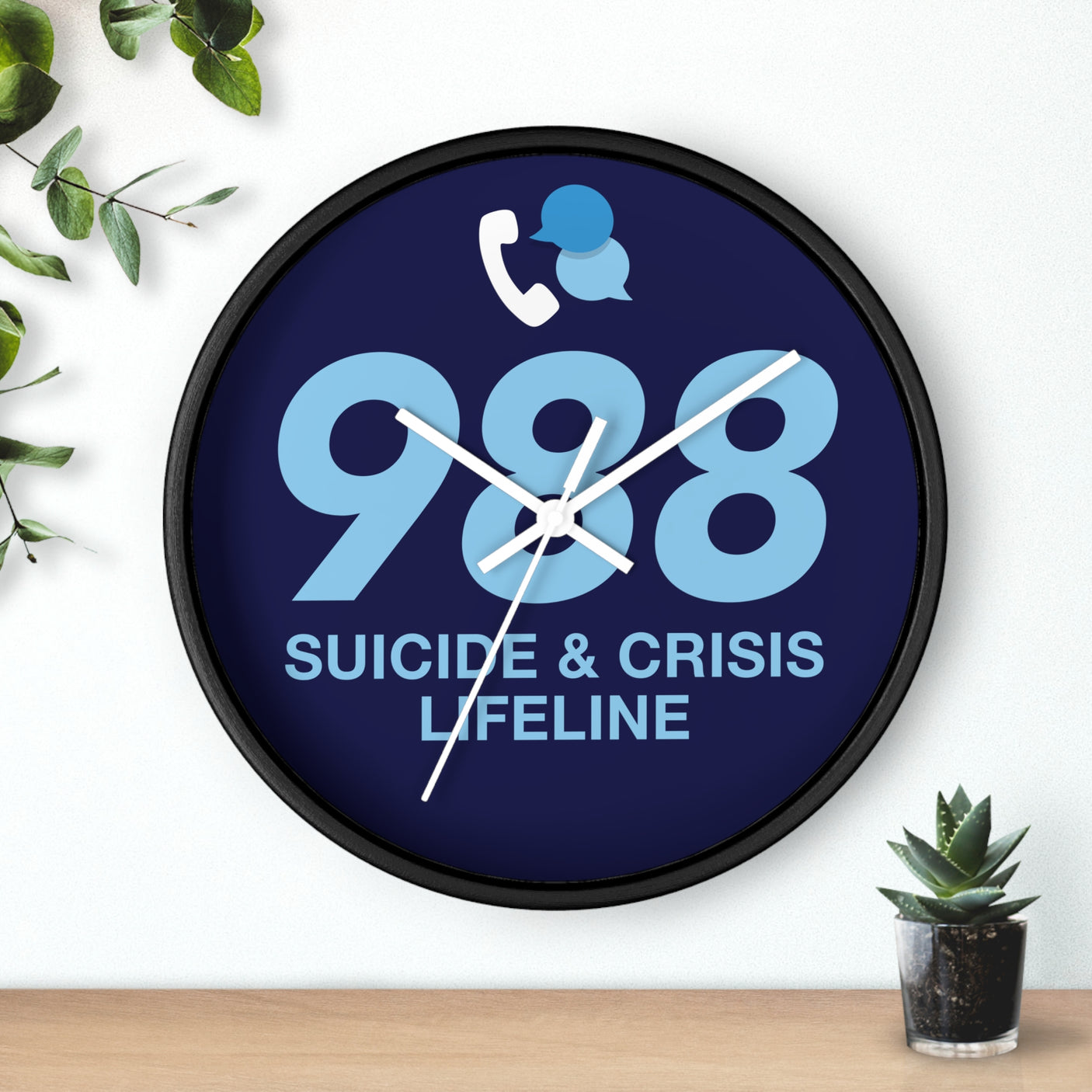 988 Suicide & Crisis Lifeline Clock